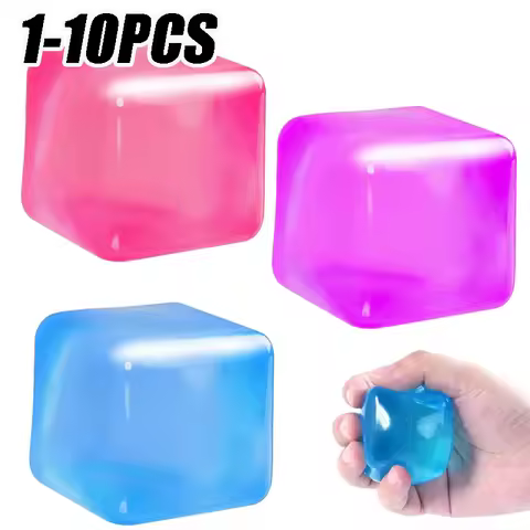 Ice Cube Squishy Teens Sensory Stress Balls for Kids Ice Cube and Stress Cube for Anxiety Stress Rel