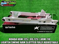 ARIETE HONDA XRM 125 / RS 125 / XRM 110 LIGHTEN SWING ARM SLOTTED FULLY ADJUSTABLE 100% THAILAND MAD