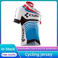 【In Stock】Men Cube Teamline Cycling Jersey Bicycle Top Shirt NEW Racing Downhill Mountain Bike Motorcycle Jerseys Motocross Sportwear Casual Apparel