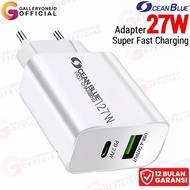IPHONE OCEANBLUE Samsung Charger Head K59 USB Type C Super Fast Charging PD QC 3.0 27W Adapteriphone