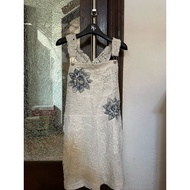 [READY] SLEEVELESS EMBROIDERED JUMPSUIT LUI JO MILANO WHITE NEW