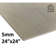 (2ft x 2ft)=(60cm x 60cm) 5mm Plywood Timber Panel Wood Board Sheet Ply Wood Papan Kayu Perabot