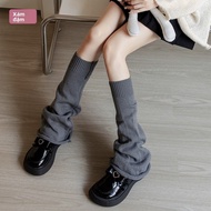 JIAZINI | Vớ Nữ Dài Đến Gối Màu Xám Trắng Đen Theo Mùa