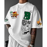 B Boarding Skate Distro T-Shirt BIG Size 6XL 5XL 4XL 3XL 2XL XL LMS Premium Thick Oversize T-Shirt C