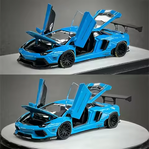 PGM 1:64 SKYLINE R34 Z-TUNE Green / R32 Metallic Grey / LBWK LP700-4 BB Blue Diecast Model Car