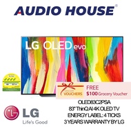 LG OLED83C2PSA  83" ThinQ AI 4K OLED TV  ENERGY LABEL: 4 TICKS**3 YEARS WARRANTY BY LG** FREE $100 GROCERY VOUCHER BY LG