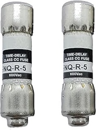PMMCON Pcs of 2 FNQ-R-5 FNQ-R-5A FNQ-R 5A FNQR5 (5 Amp) 600Vac Class CC Time-Delay Fuse