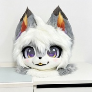 Kig Fursuit Head, Soft Furry Plush Animal Head Mask, Fursona Cosplay Outfit, Perfect for Comic Con, 