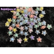 CLEAR STAR MOTE ACRYLIC STAR BEAD/ ACRYLIC STAR MOTE/ STAR MOTE/ ACRYLIC STAR/