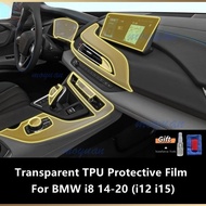 For BMW i8 i12 i15 14-20 Gearbox Panel Navigation Screen Automotive Interior TPU Protective Film Ant