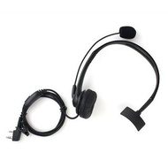 1 件 2 針 PTT 麥克風耳機適用於建伍收音機全盛 PUXING WOUXUN 寶峰 UV5R 耳機對講機配件