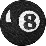 Papapatch 8 Eight Ball Billiards Pool Circle DIY Jacket T-shirt Sew on Iron on Embroidered Applique 