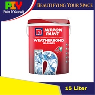 Nippon Paint Weatherbond Hi-Gloss (Quartz) Exterior Wall Paint  / Cat Luar Dinding Rumah 15L- 15 Lit