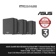 ASUS ZenWifi BD4 BE3600 Dual Band Wifi 7 Aimesh Router Black (3-Pack)