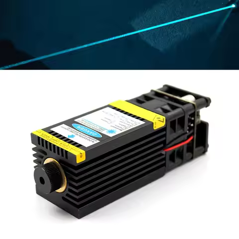 488nm 100mW Cyan-Blue Dot Focusable Laser Diode Module PWM TTL with DC12V Adapter