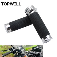 Motorcycle Chrome 1";25mm Handle Bar Hand Grips For Harley Touring Road Street Glide Sportster XL883