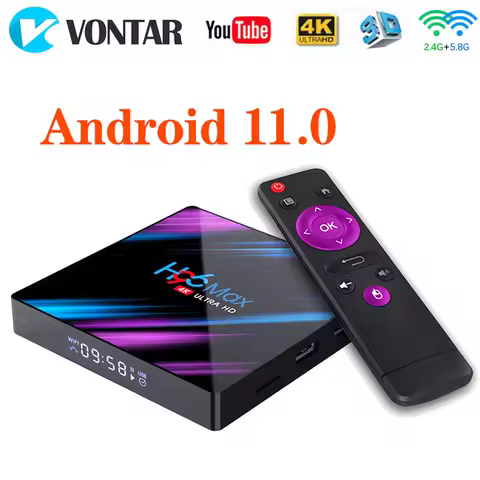 H96 MAX 4GB 64GB Android 10.0 Smart TV Box Android 11 Rockchip RK3318 1080P 4K H96MAX Media player T