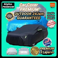 Alpha Premium Car Cover High Quality Outdoor Protection Waterproof UV Sunproof 3 Layers Thick Cotton