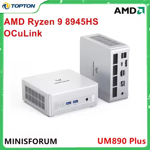 MINISFORUM UM890 UM880 Plus Mini PC AMD Ryzen 9 8945HS 7 8845HS OCuLink USB4 2.5G LAN Windows 11 Des