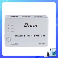 Dtech Combo of 3 CPUs sharing 1 HDMI screen with Genuine Dtech DT 7018 Remote