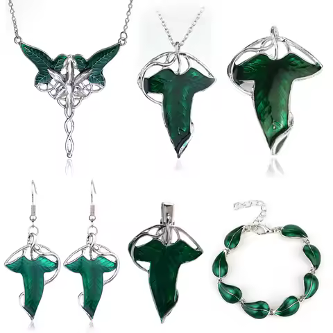 Lord Rings Arwen Evenstar Necklace The Elves Princess Fashion Crystal Cubic Zirconia Stone Pendant F