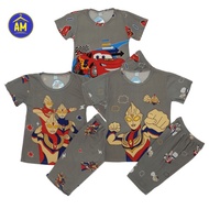 Superhero Cartoon Boys Pajamas Round Neck (Short Sleeves, Short Pants) (2/2)