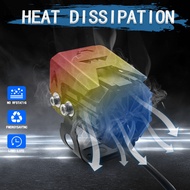 Motorcycle LED Auxiliary Spotlight (Blue Devil's Eye) - 20W 5-Color 4-Mode Headlight Spot Lamp, DC12