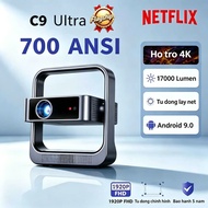 Fintex C9 smart projector - 17000 lumens, Wi-Fi/Bluetooth, vivid sound, 60-300 inch large screen.