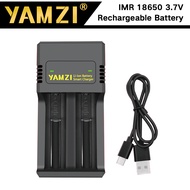 YAMZI 2-Slot Smart Portable USB Charger for Li-ion 18650 21700 3.7V-4.2V lithium Battery Charger