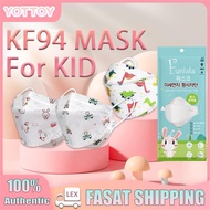 YOTTOY KF94 Kids Mask 100Pcs  4 Layer Non-woven Protection Filter 3D Anti Viral Mask Nano Fiber Korea Style Fish Shape