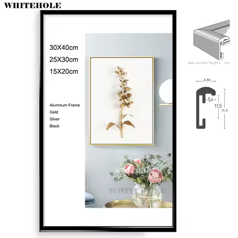Metal Picture Frame Picture Classic Minimalist Desktop Photo Frame Photo 15x20 20x25 30x40cm Pleixgl