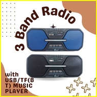 【Super Economical Choice】 FEPE FP-267 FM/AM/SW 3 BAND RADIO WITH USB/TF(BT) MUSIC PLAYER