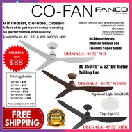 Fanco Delgala 45 dc motor ceiling fan | DC-159 Brushless Motor | Energy saving | Local warranty | Free Express Delivery |