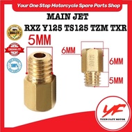 RXZ MAIN JET MAINJET CARBURETOR Y125 Y125Z Y125ZR TZM TS100 TS125 TS-100-125 TXR RACING PILOT INTAKE