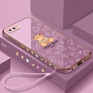 Teddy Bear case for Oppo F1S Oppo F11 Oppo F11pro Oppo F9 F9 PRO Oppo A71 Oppo F7 Oppo F5 soft phone case Ultra thin plating girls cover casing