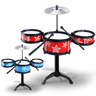 Three-drum children's drum set beginners practice drum baby simulation jazz drum musical instrument set music toy 3 drums