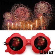 OSIER Fireworks Diffraction Glasses Aesthetic Funny Rave Glasses Sunflower Shaped