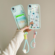 Casing iphone xr Card bag with  phone case for iphone xr case