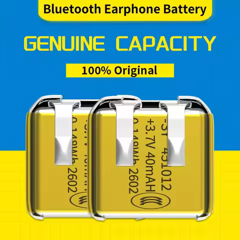 451012 3.7V 40mAh Lithium Polymer Battery Rechargeable Li-Po Cell For TWS Bluetooth Earphone