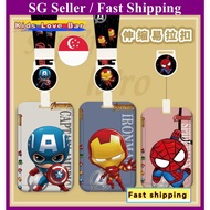 (SG Seller) Ezlink Card Holder With Lanyard Disney The Avengers Spiderman Student Card Cover Long St