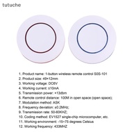 tutu 6V 433Mhz Wireless Remote Control 1 Button Round Remote Control Feel Free To Paste EV1527 Chip 