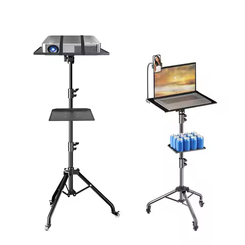 90/125/145cm Tray Laptop Projector Tripod Stand Tripod Adjustable Height DJ Mixer Standing Desk Outd