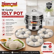 DIAMOND Stainless Steel 18 Idli Mould Plate 7.5cm Idly Cooker Tray Steamer Kitchen Cookware