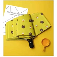 Y.S Automatic 3folds Bear UV protection Folded Sun Rain Umbrella