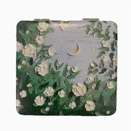 Shaking Hand-Painted Gallery Oil Pastel Rose Small Mirror Female Portable Folding Double-Sided Porta