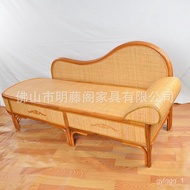 Real Rattan Chaise Sofa Bed Rattan Mat Siesta Noon Break Bed Recliner Lying Bed Sofa Single Lazy Beauty Bed