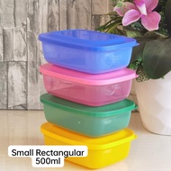 8 Warna: Tupperware Small Rec Saver 500ml Lunch Box Small Rectangular Saver Keeper Box (Bekal Tupper