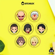 Attack On Titan Levi, Eren, Mikasa, Attack, Armored, Fimale, Corossal Badge Brooch Pin