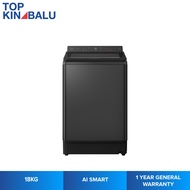 [SABAH ONLY] PANASONIC 18KG NA-FD180V3BT AI SMART WASH TD INVERTER TOP LOAD WASHER