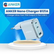 ANKER Nano Charger Ultra-Fast 70W Output 3-Port USB C Charger Block Fast Charging Compact and Stylis